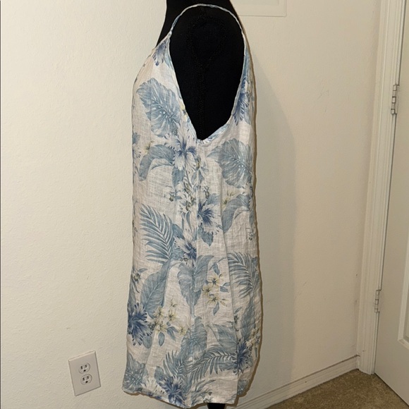 Lungo L’arno 100% linenFloral Print Sleeveless Dress - Picture 2 of 5